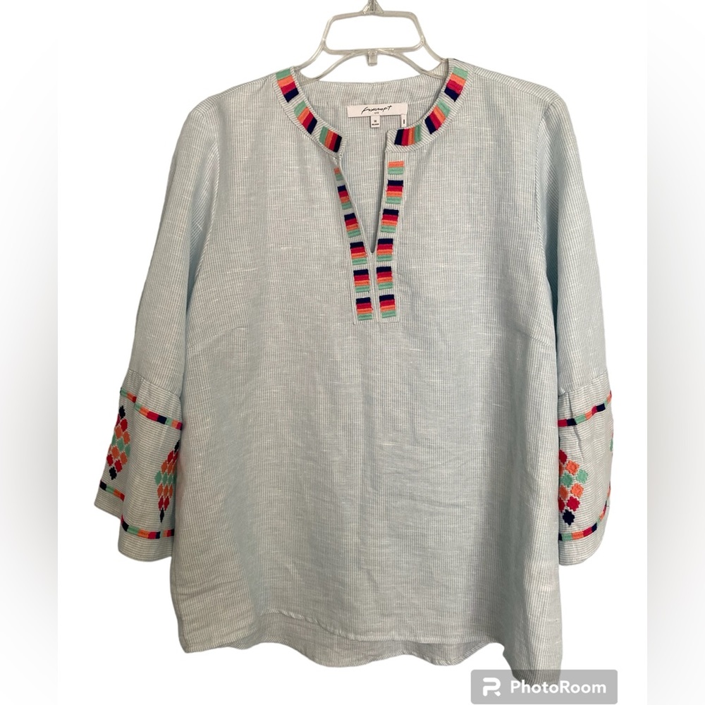 Ladies Foxcroft NYC embroidered tunic size 14